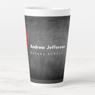 Gray Chalkboard Muster Red Milchtasse