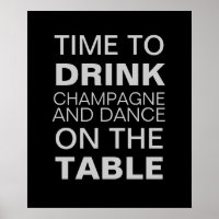 Gray Champagne Party Poster