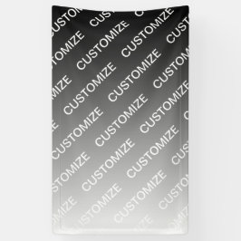 Gray (changeable color) Ombre & Text Pattern Banner