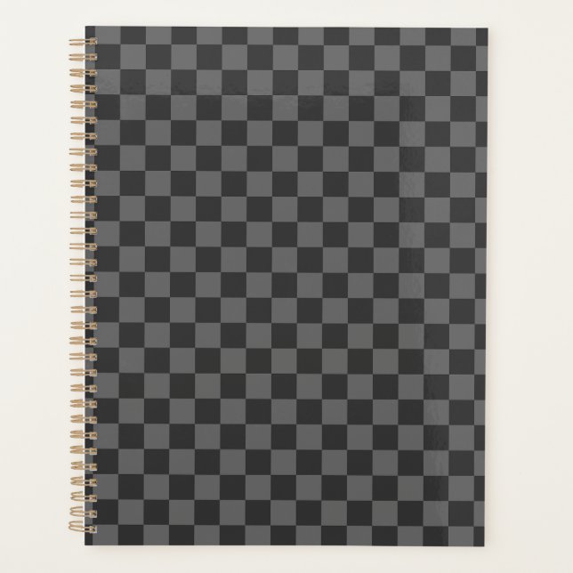 Gray Checkered Checkerboard Planer (Vorderseite)