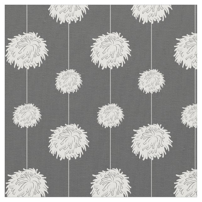Gray Cheerleader Pom Pom Muster Stoff (Nahaufnahme)