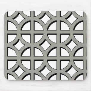 Gray Circles-Muster Mousepad