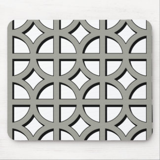 Gray Circles-Muster Mousepad