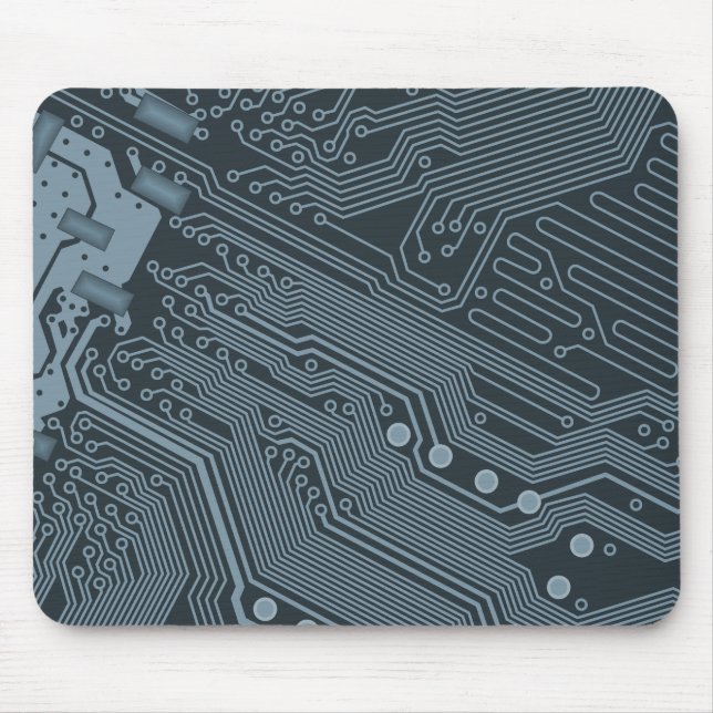 Gray Circuit Board Mousepad (Vorne)