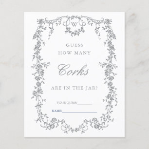 Gray Classic French 'Guess How many' Bridal Game