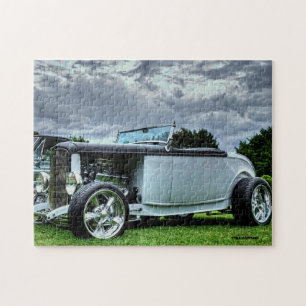 Gray Classic Roadster Antik Car Puzzle