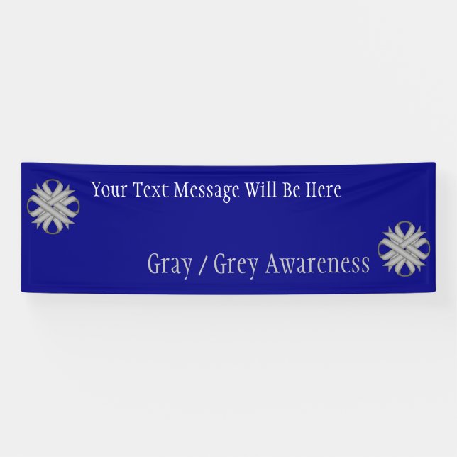 Gray Clover Ribbon von Kenneth Yoncich Banner (Horizontal)