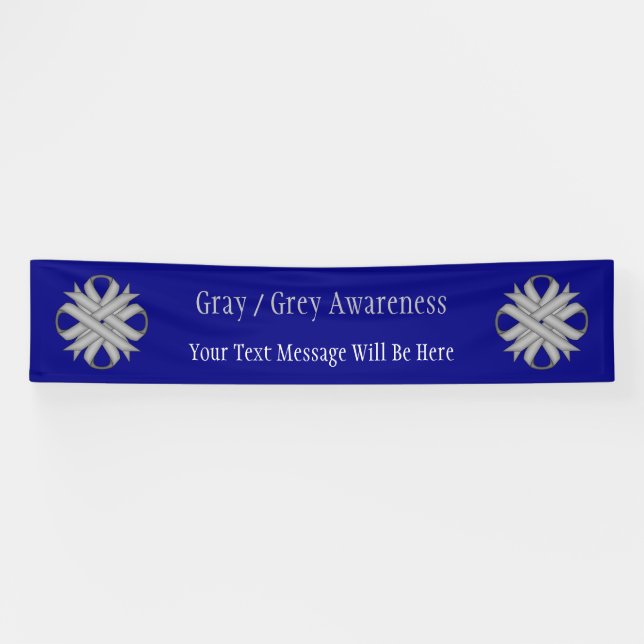 Gray Clover Ribbon von Kenneth Yoncich Banner (Horizontal)