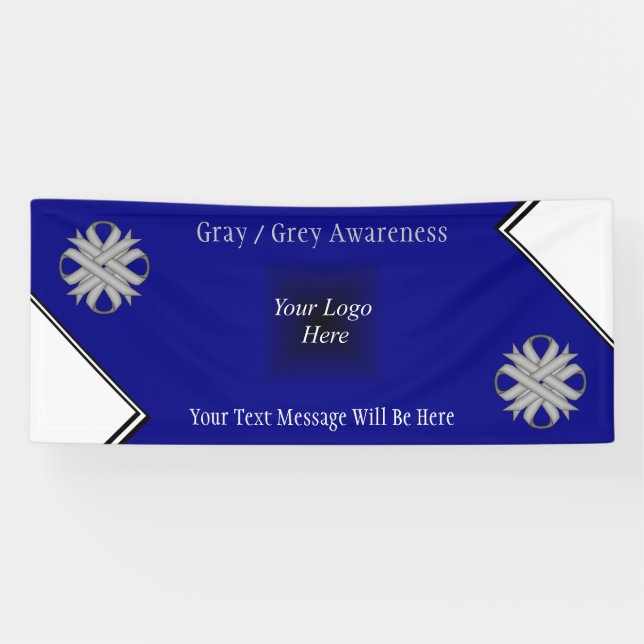 Gray Clover Ribbon von Kenneth Yoncich Banner (Horizontal)