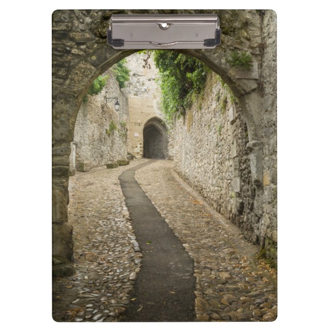 Gray Cobblestone Street, Frankreich Klemmbrett (Vorderseite)