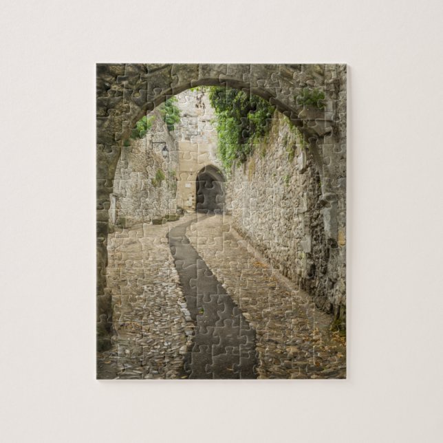 Gray Cobblestone Street, Frankreich Puzzle (Vertikal)