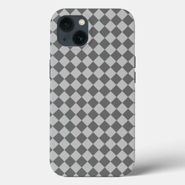 Gray Combination Diamond Pattern von Shirley Taylo Case-Mate iPhone Hülle (Rückseite)