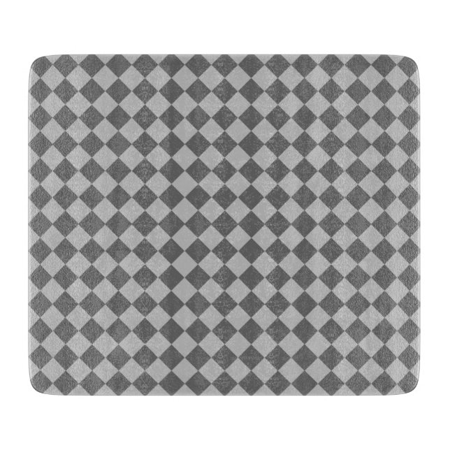 Gray Combination Diamond Pattern von Shirley Taylo Schneidebrett (Vorderseite)