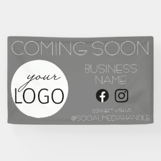 Gray Coming Bald Business Logo Werbung Banner