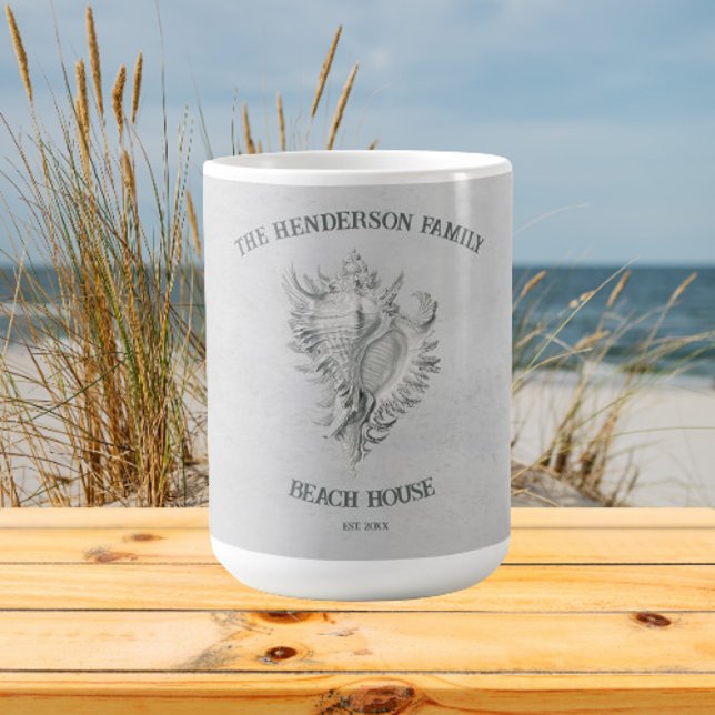 Gray Conch Muschel Kaffee Tasse (Gray Conch Shell Personalized Coffee Mug)