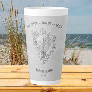 Gray Conch Muschel Latte Tasse