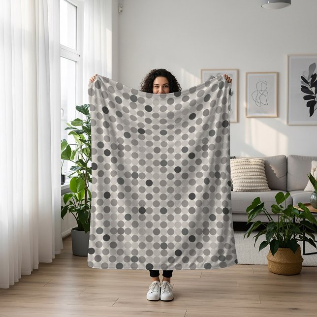 Gray Connected Circles Modern Decor Blanket Sherpadecke (Von Creator hochgeladen)