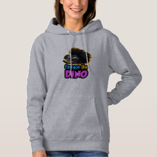 Gray Crayon Dino Hoodie
