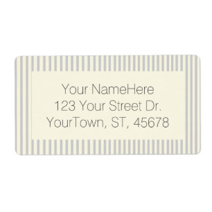 Gray Cream Farmhouse Chic Ticking Strip