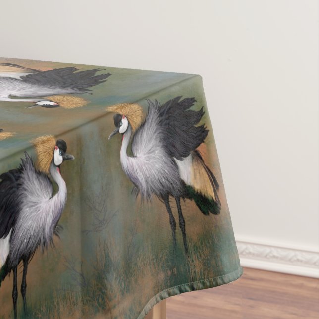 Gray Crowne Crane Tablecloth Tischdecke (Beispiel)