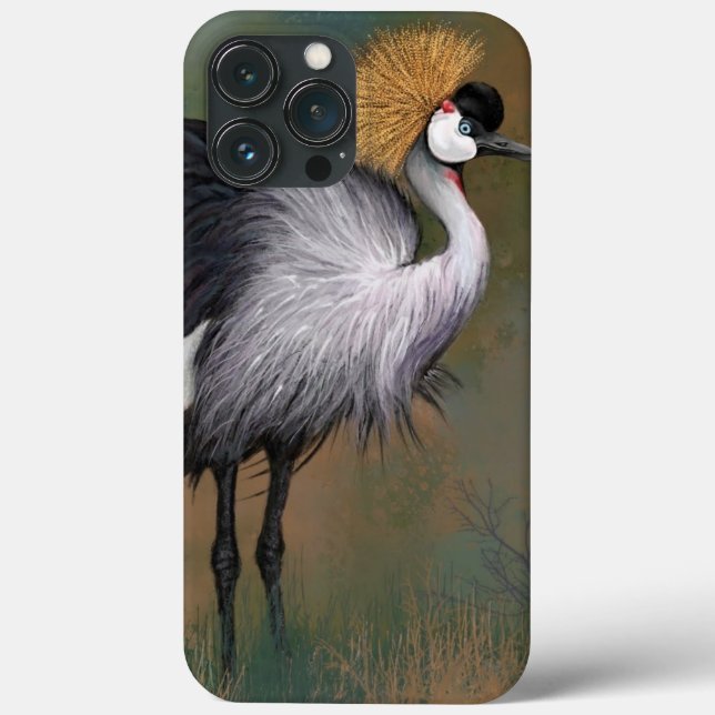 Gray Crowned Crane Bird Case-Mate iPhone Hülle (Rückseite)