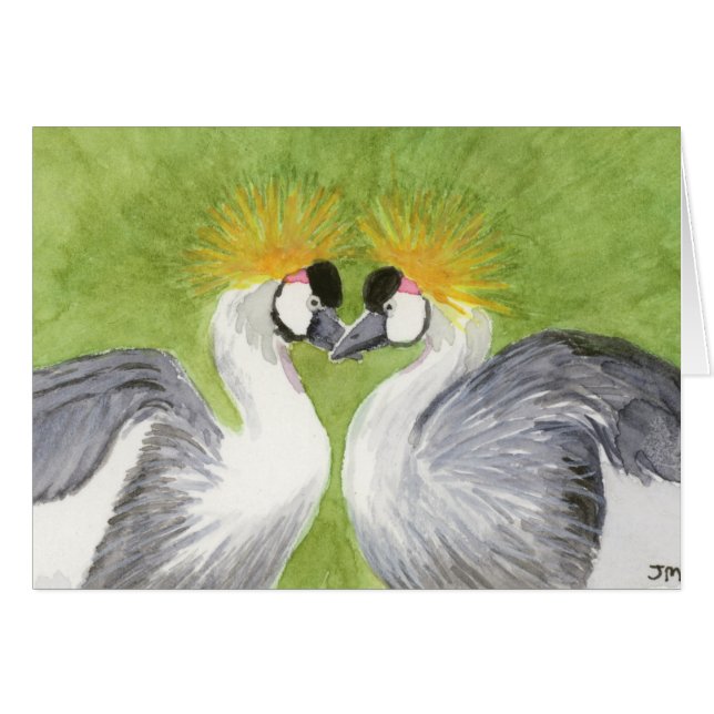 Gray Crowned Cranes (Vorderseite (Horizontal))