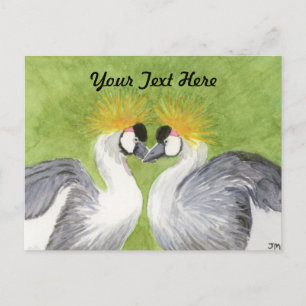 Gray Crowned Cranes Postkarte