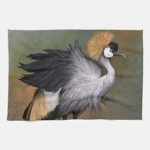 Gray Crowny Crane Küchentücher