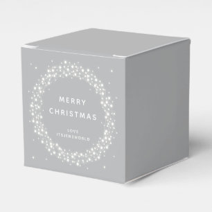 Gray Custom Message Sparkling Lights Weihnachten Geschenkschachtel