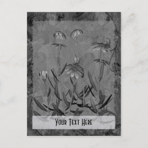 Gray Daisies Floral individuell anpassbare Postkar Postkarte