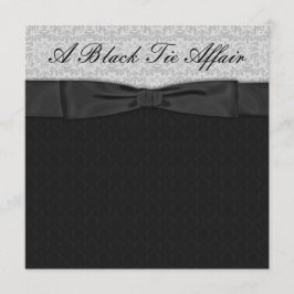 Gray Damask Black Krawatte Formal Corporate Party Einladung
