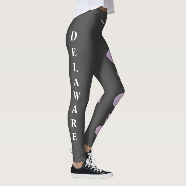 Gray Delaware Staat Blume Peach Blossom Leggings (Rechts)