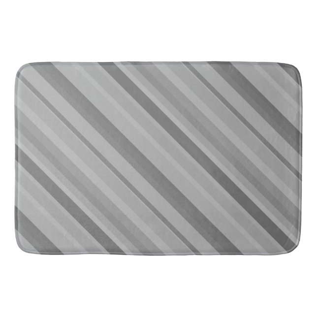 Gray diagonale Streifen Badematte (Vorderseite)