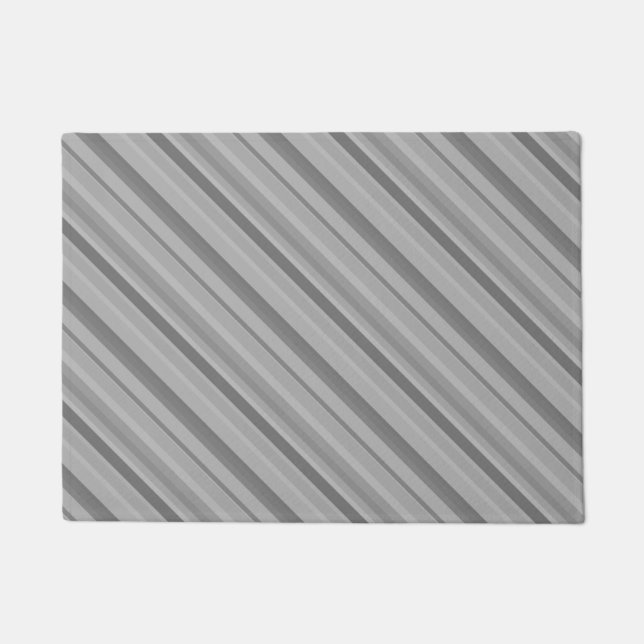 Gray diagonale Streifen Fußmatte (Vorderseite)