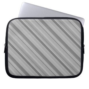 Gray diagonale Streifen Laptopschutzhülle