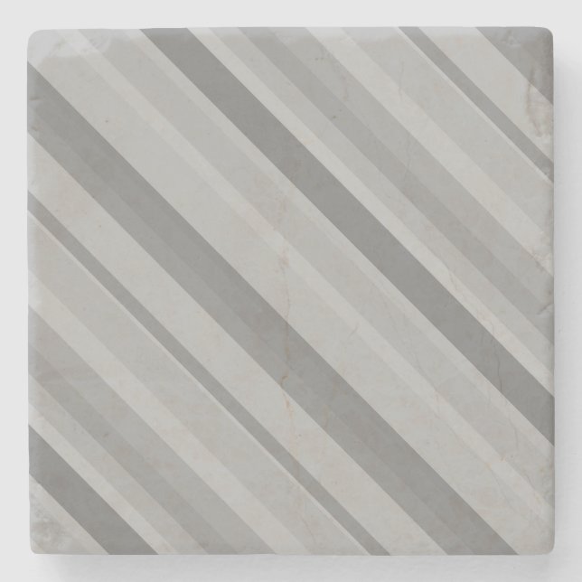 Gray diagonale Streifen Steinuntersetzer (Vorderseite)
