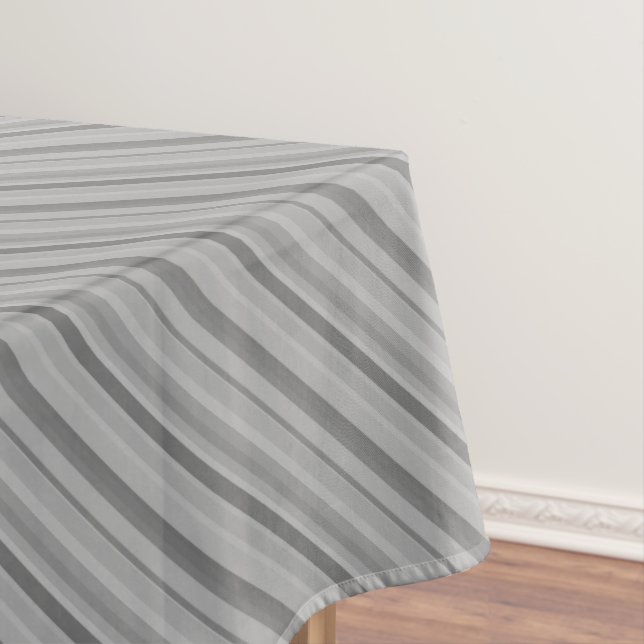 Gray diagonale Streifen Tischdecke (Beispiel)