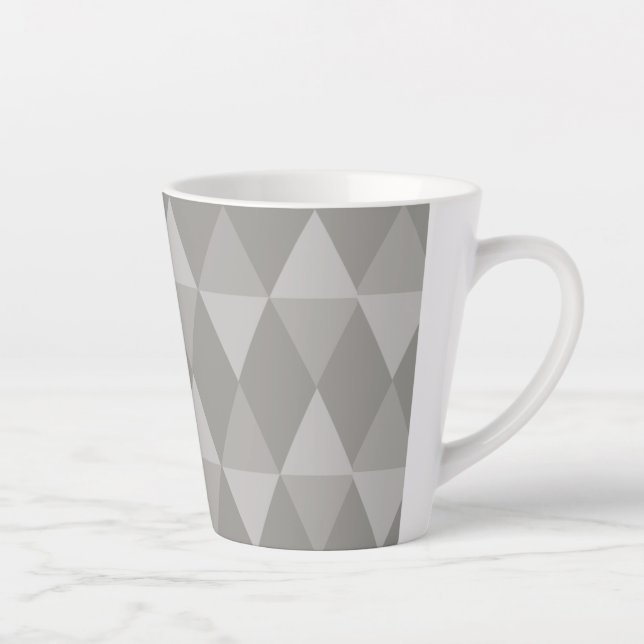 Gray Diamond Pattern Milchtasse (Rechts)