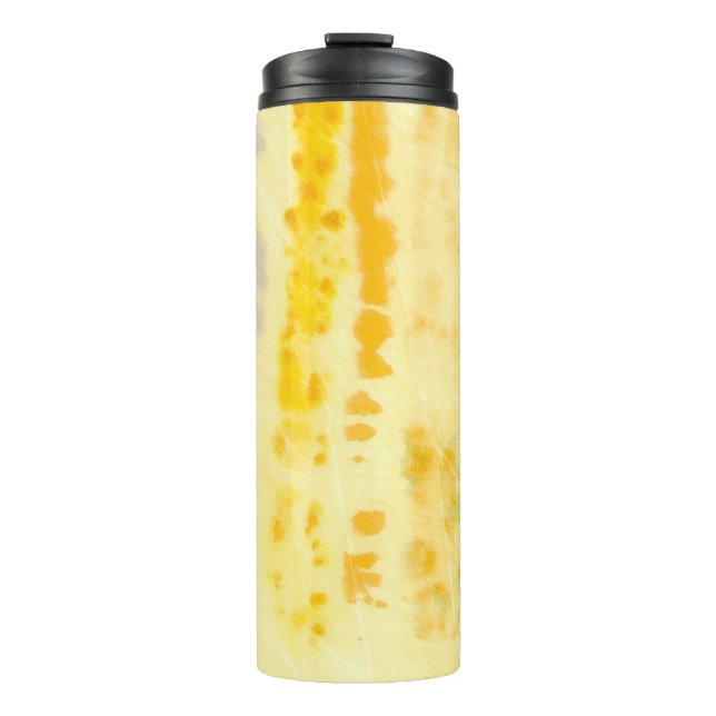 Gray Dirty Art Painting. Shibori Pattern. Bardo Br Thermosbecher (Vorderseite)