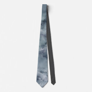 Gray Dusty Blue Marble Stone Texture Neck Tie Krawatte