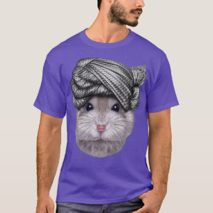 Gray Dwarf Hamster mit Turban Head Wrap T-Shirt