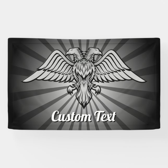 Gray Eagle mit zwei Heads Banner (Horizontal)