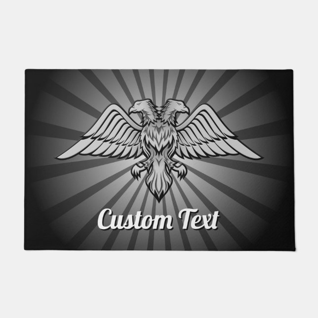 Gray Eagle mit zwei Heads Doormat Fußmatte (Vorderseite)