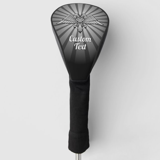 Gray Eagle mit zwei Heads Golf Head Cover Golf Headcover (Vorderseite)