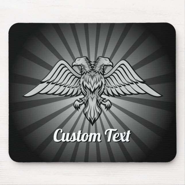 Gray Eagle mit zwei Heads Maus Pad Mousepad (Vorne)