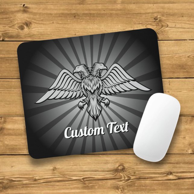 Gray Eagle mit zwei Heads Maus Pad Mousepad (Von Creator hochgeladen)