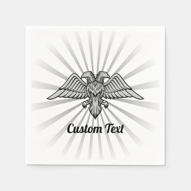 Gray Eagle mit zwei Heads Napkins Serviette (Vorderseite)