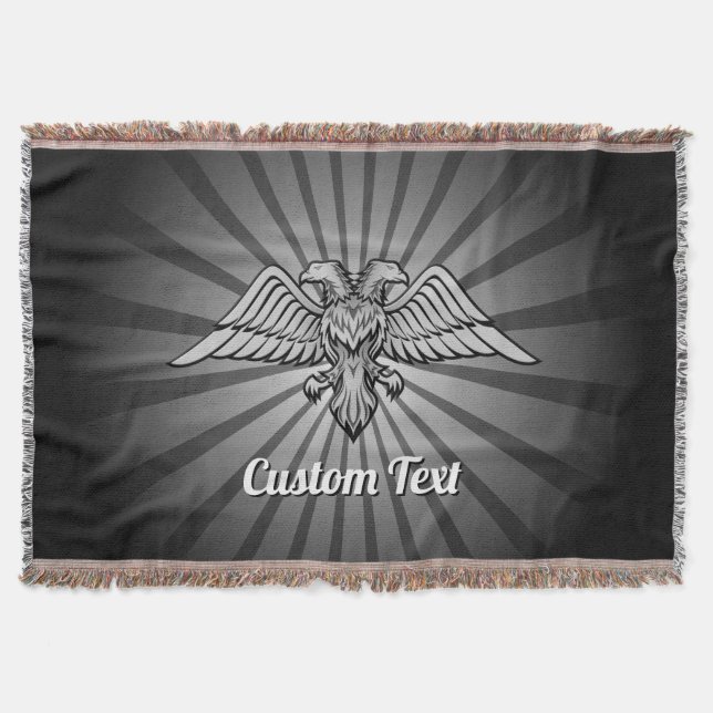 Gray Eagle mit zwei Köpfen Kürtelblanket Decke (Vorderseite)