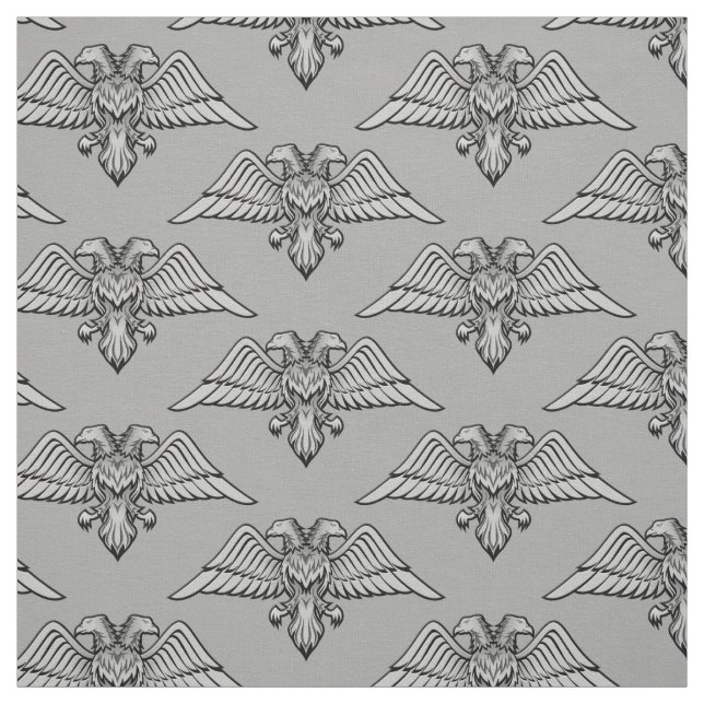 Gray Eagle mit zwei Köpfen Stoff (Muster)