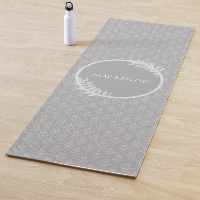 Gray Elegant Damask Yoga Mat Yogamatte (Beispiel)